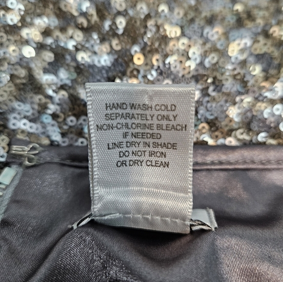 Cache Metallic Gold & Silver Sequin Mini Skirt Size 4 Women's U11 - Picture 7 of 9